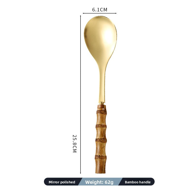 Bamboo Handle Cutlery Set