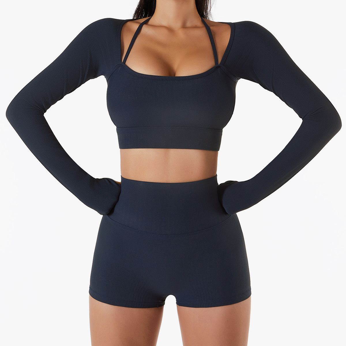 Halterneck Long Sleeve Activewear Set