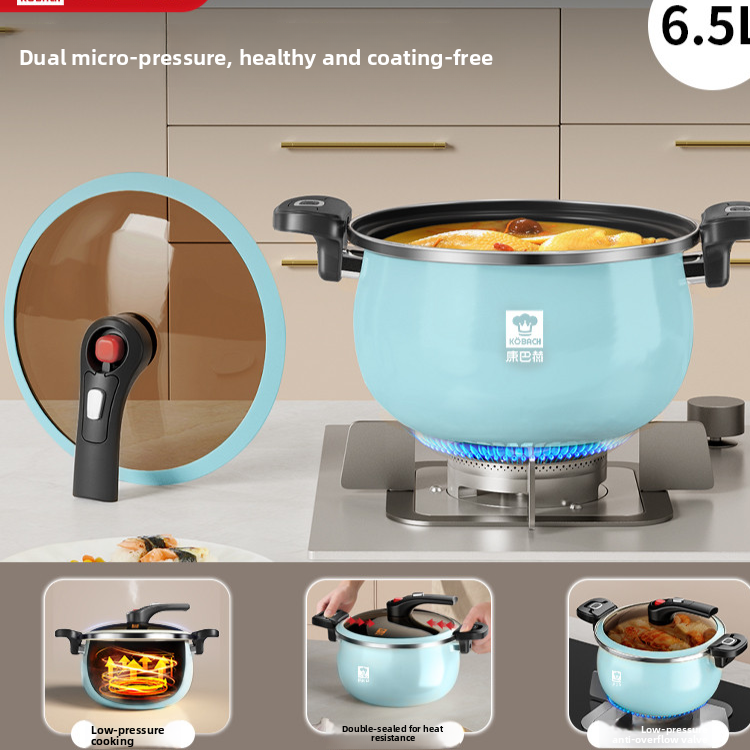6.5L Enamel Stock Pot with Glass Lid