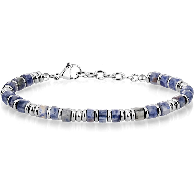 Natural Crystal Bead Bracelet for Men