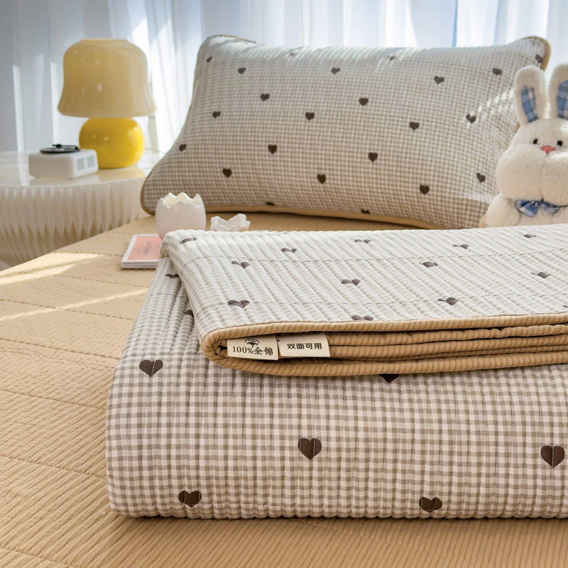 Quilted Cotton Anti-Slip Bed Cover