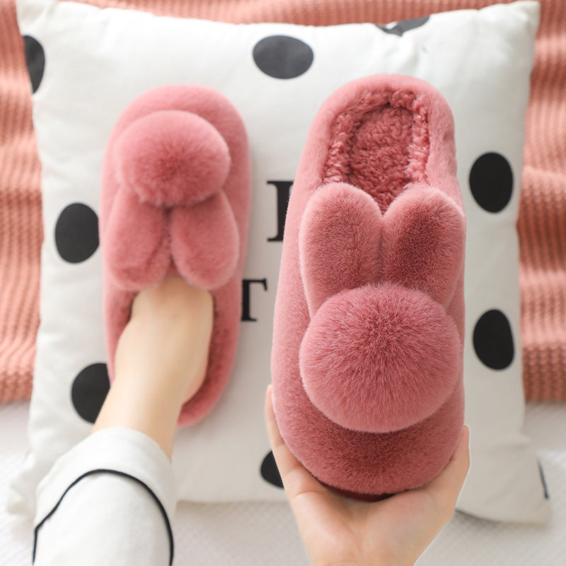 Thick-Soled Fluffy Winter Home Slippers