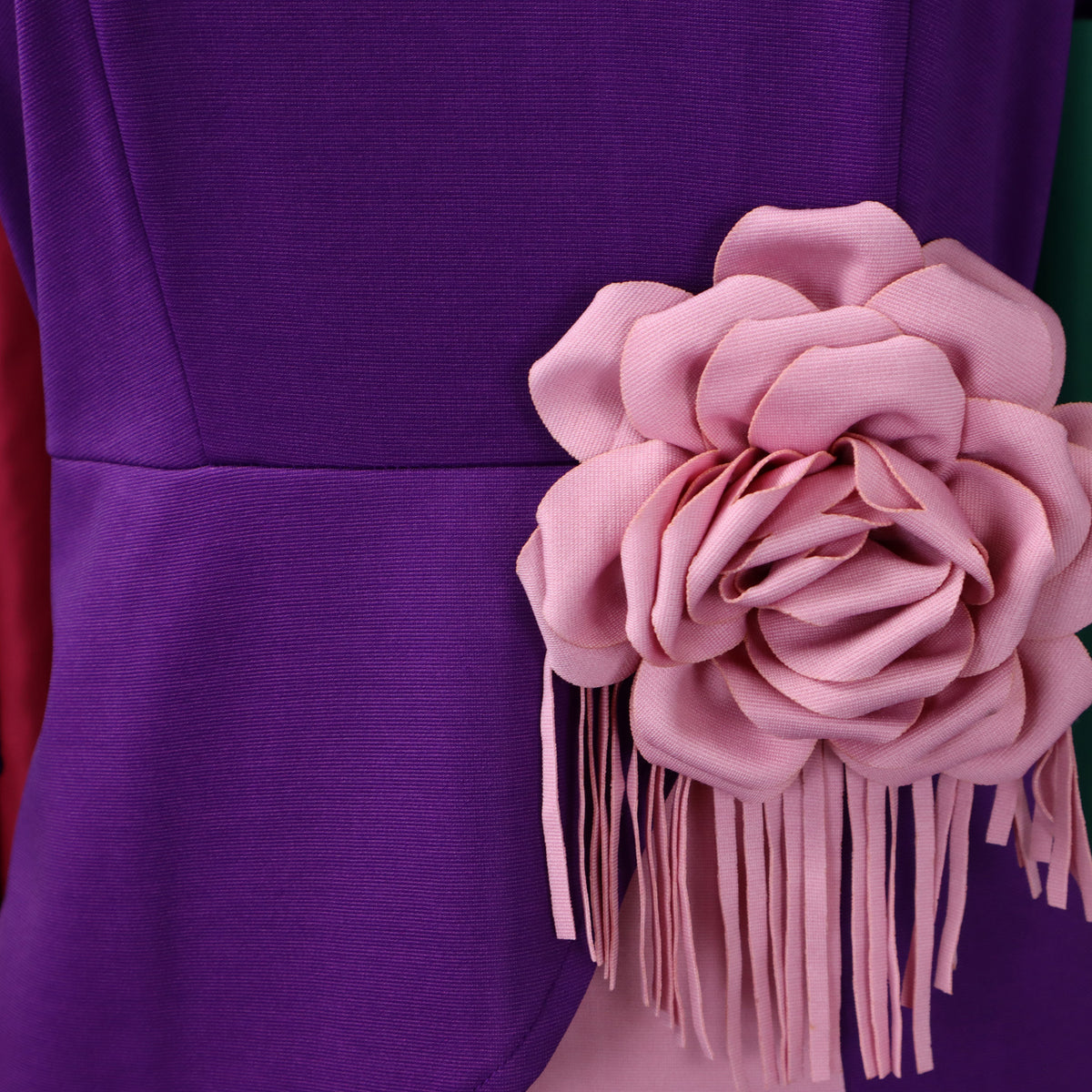 Women's Floral Pleated Half-Sleeve Dress