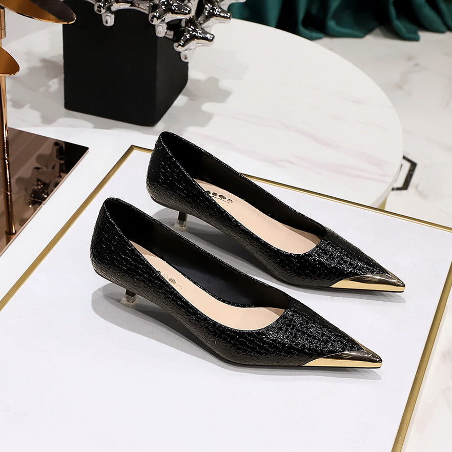Women's Metal Pointed-Toe Stiletto Pumps