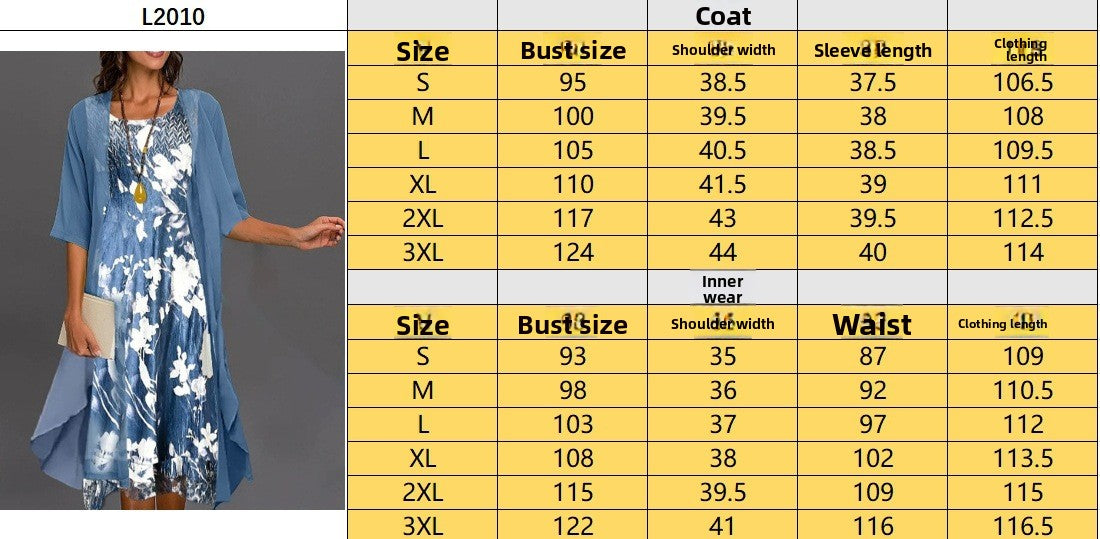 Women's Chiffon Two-Piece Dress Set
