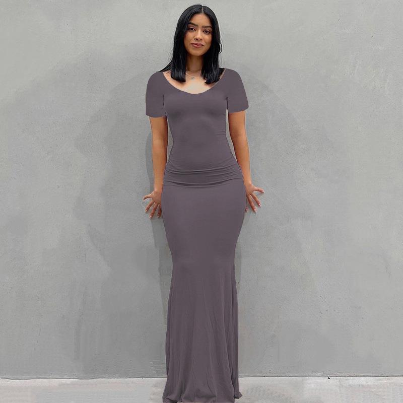 Women's Casual Maxi Dress in purple