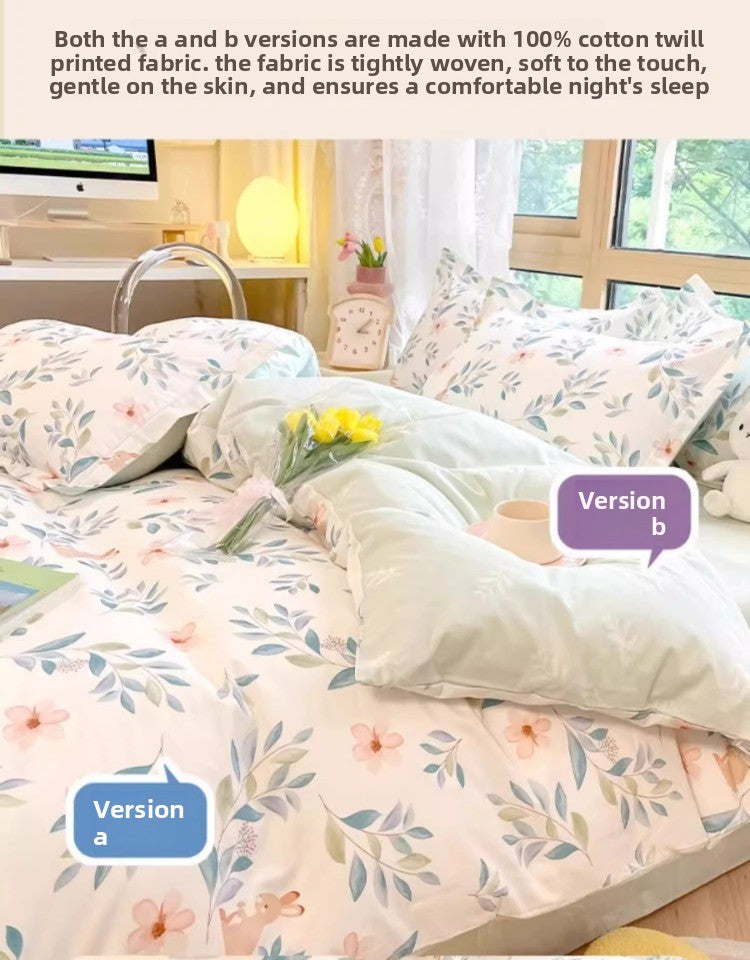 Pure Cotton Floral Bedding Set