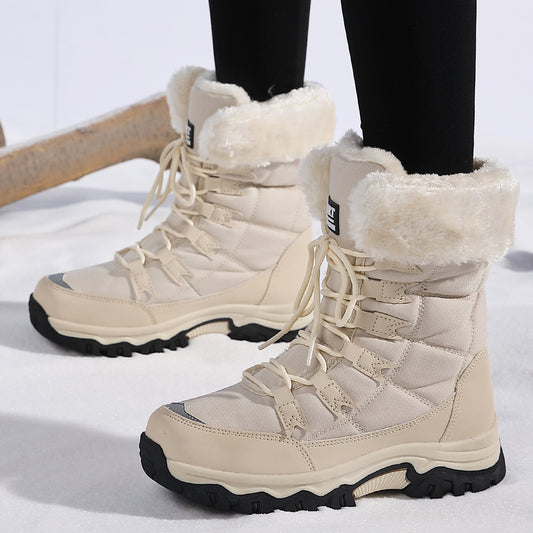 Fleece-Lined Winter Snow Boots