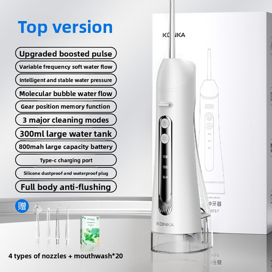 Cordless Water Flosser with 4 Nozzles