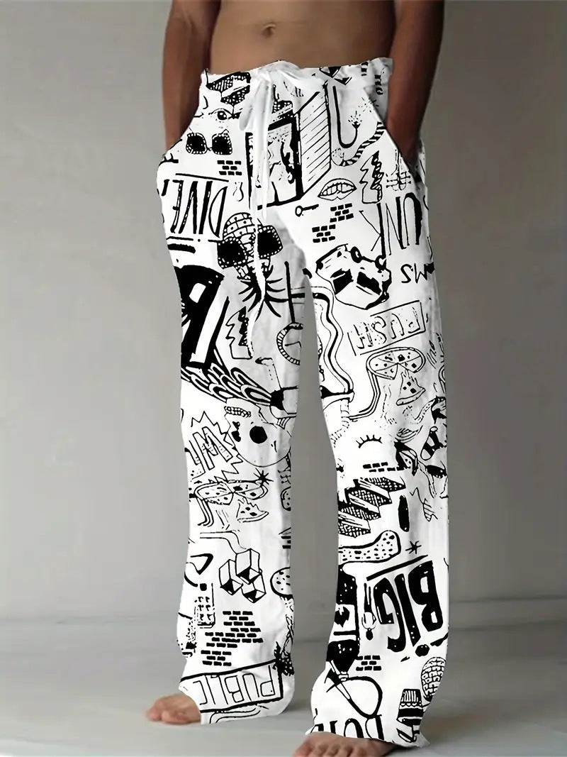 Unisex 3D Print Straight-Leg Pants