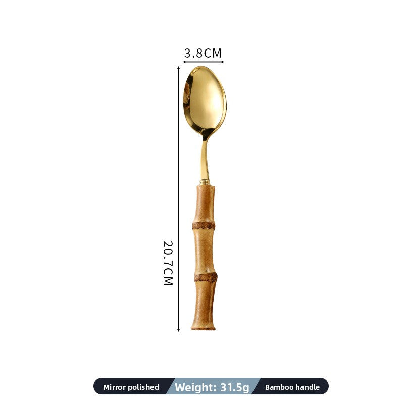 Bamboo Handle Cutlery Set