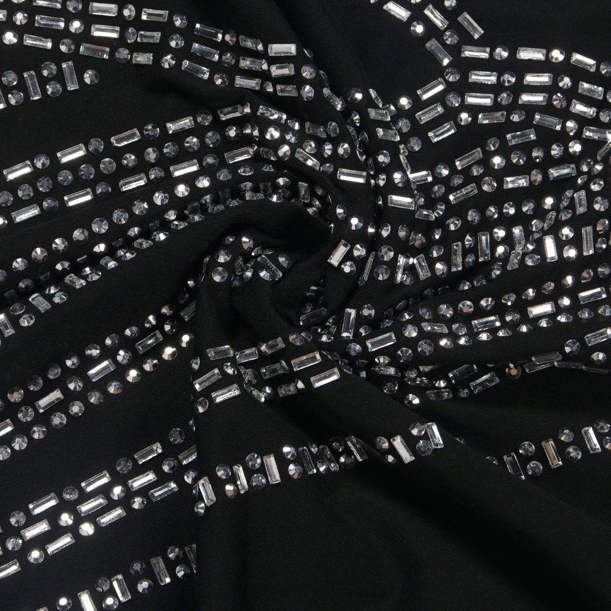 Women's Diamond Detail Slit Elastic Bodycon Dress