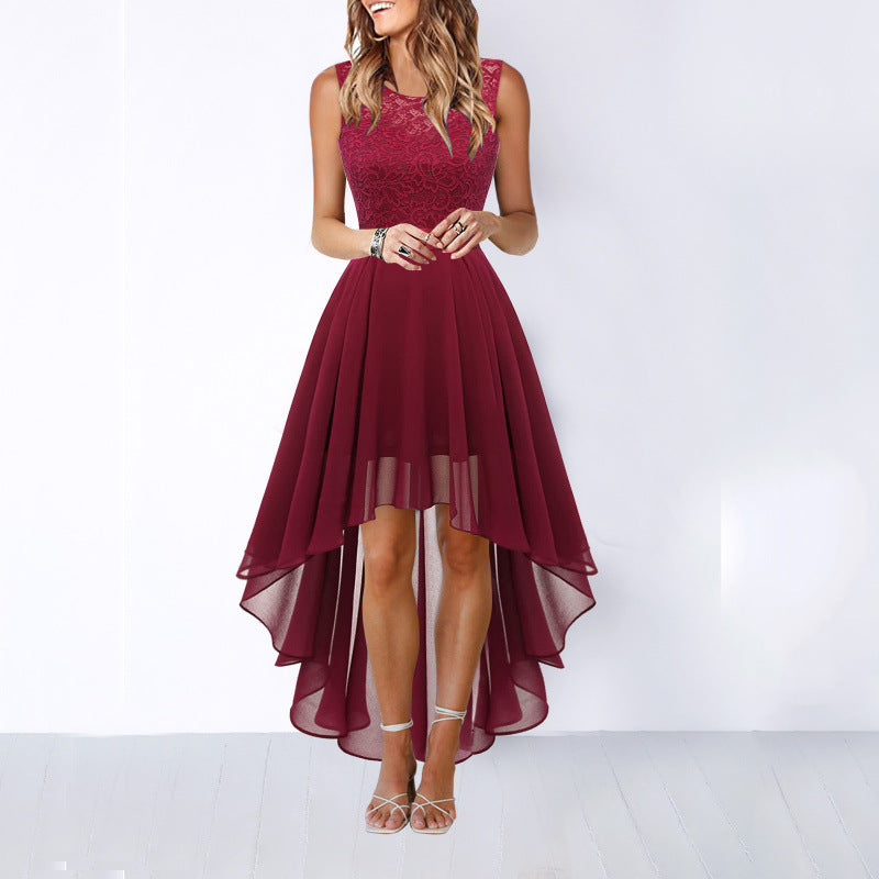 Women's Lace Hollow-Out Chiffon Dress
