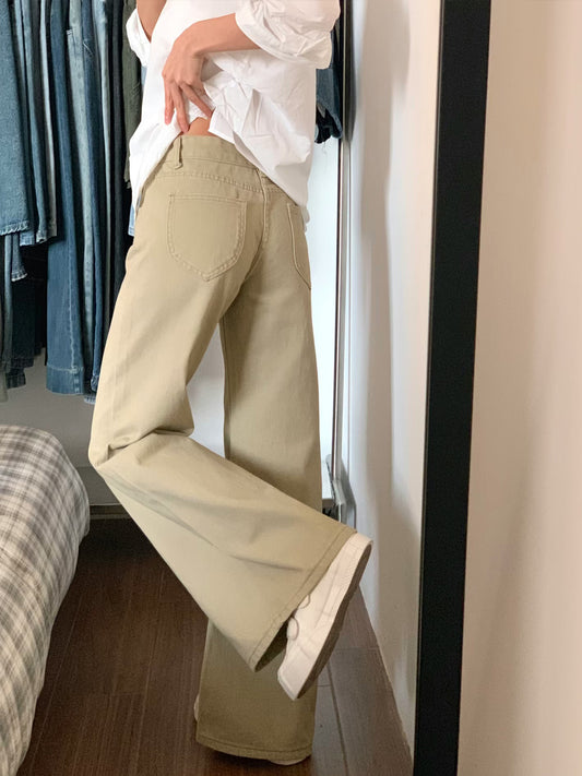 Women's High Waist Cotton Flared Pants