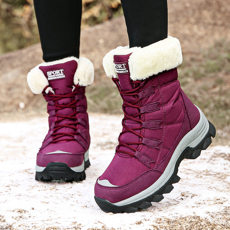 Fleece-Lined Winter Snow Boots