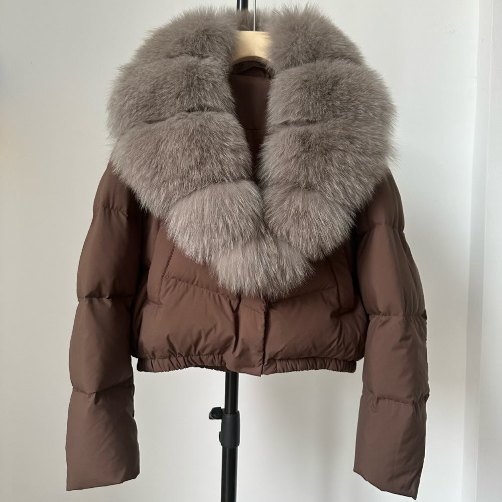 Women's Short White Duck Down Jacket