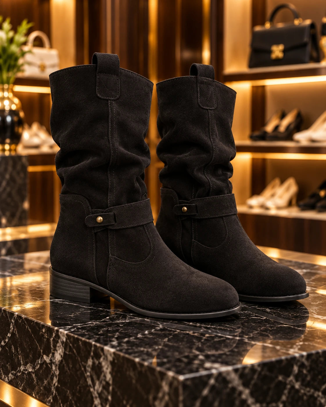 Women's Suede Low Ankle Boots