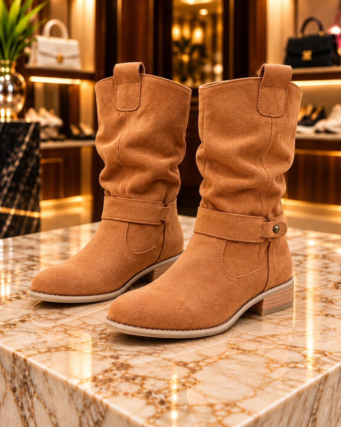 Women's Suede Low Ankle Boots