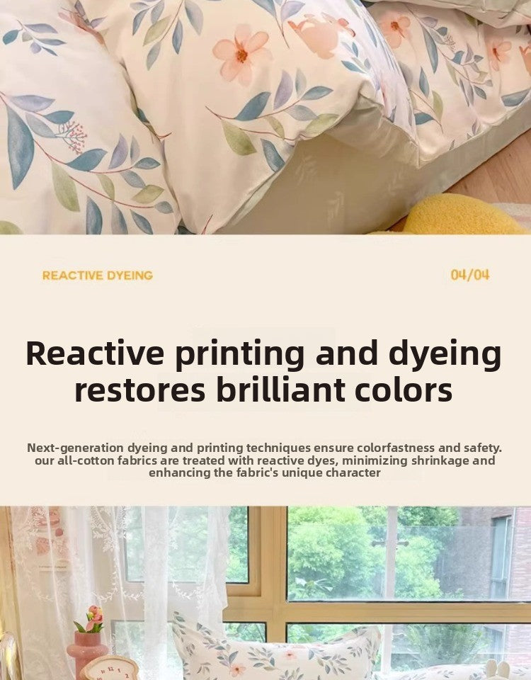 Pure Cotton Floral Bedding Set