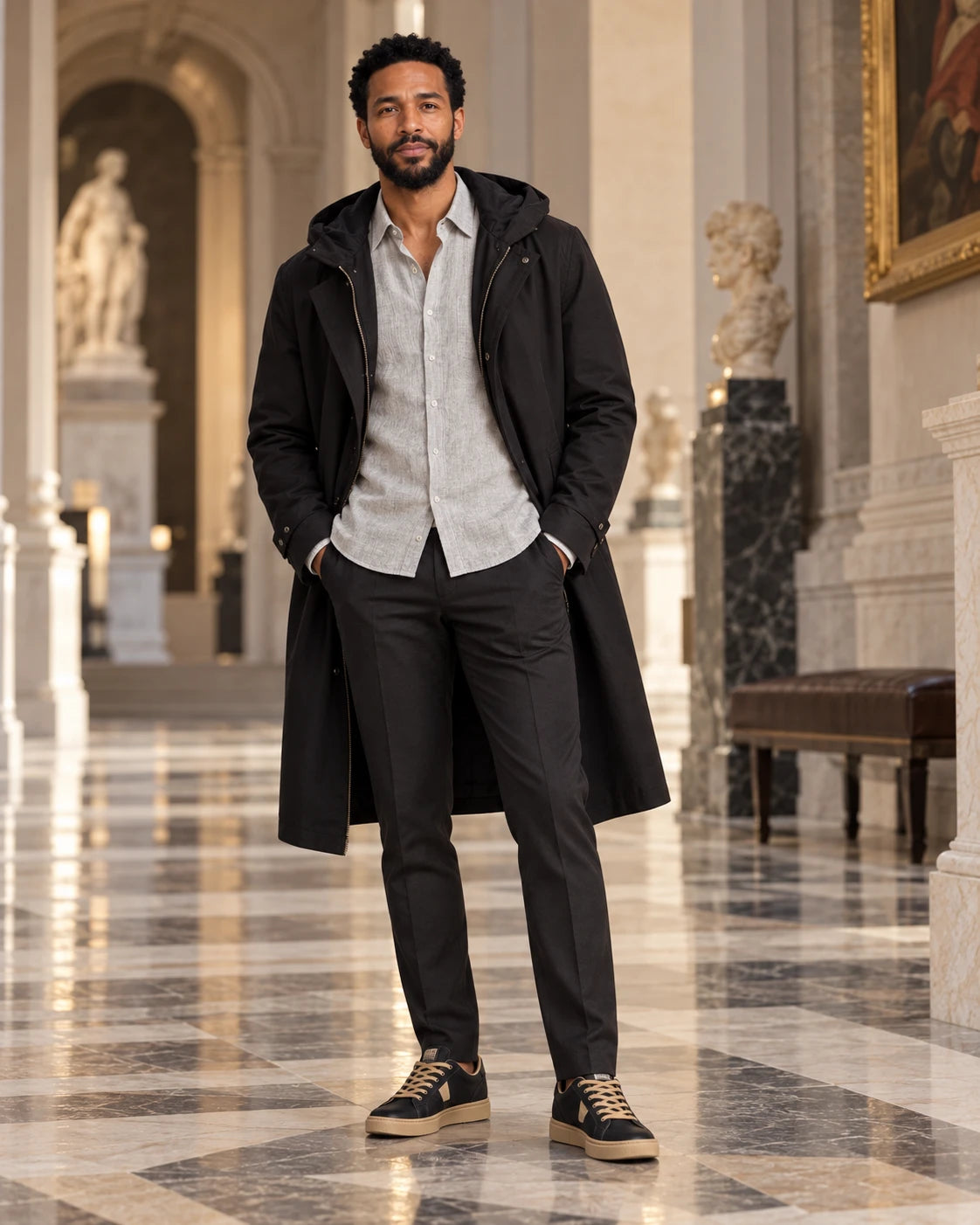 Men's Slim-Fit Cropped Trousers