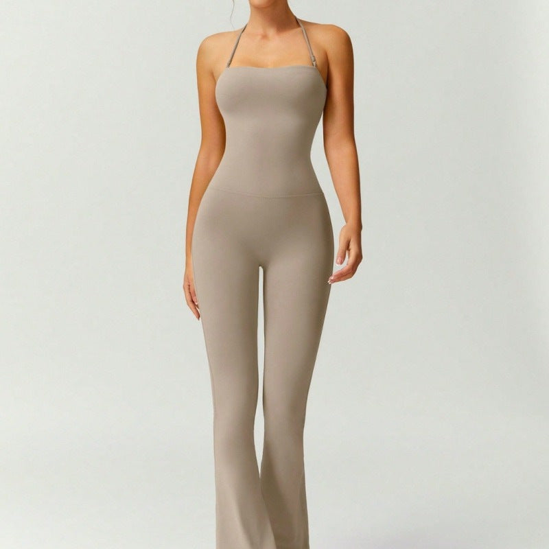 Quick-Dry Yoga Set with Flared Pants