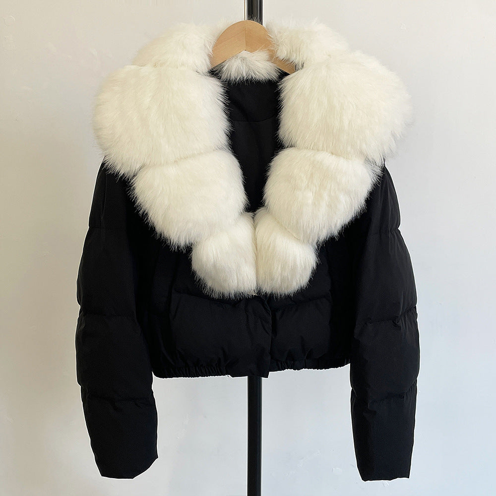 Women's Short White Duck Down Jacket