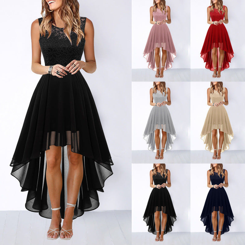 Women's Lace Hollow-Out Chiffon Dress