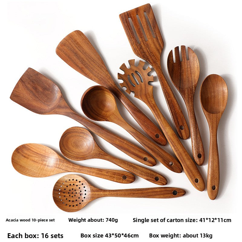 Acacia Wood Kitchen Utensil Set