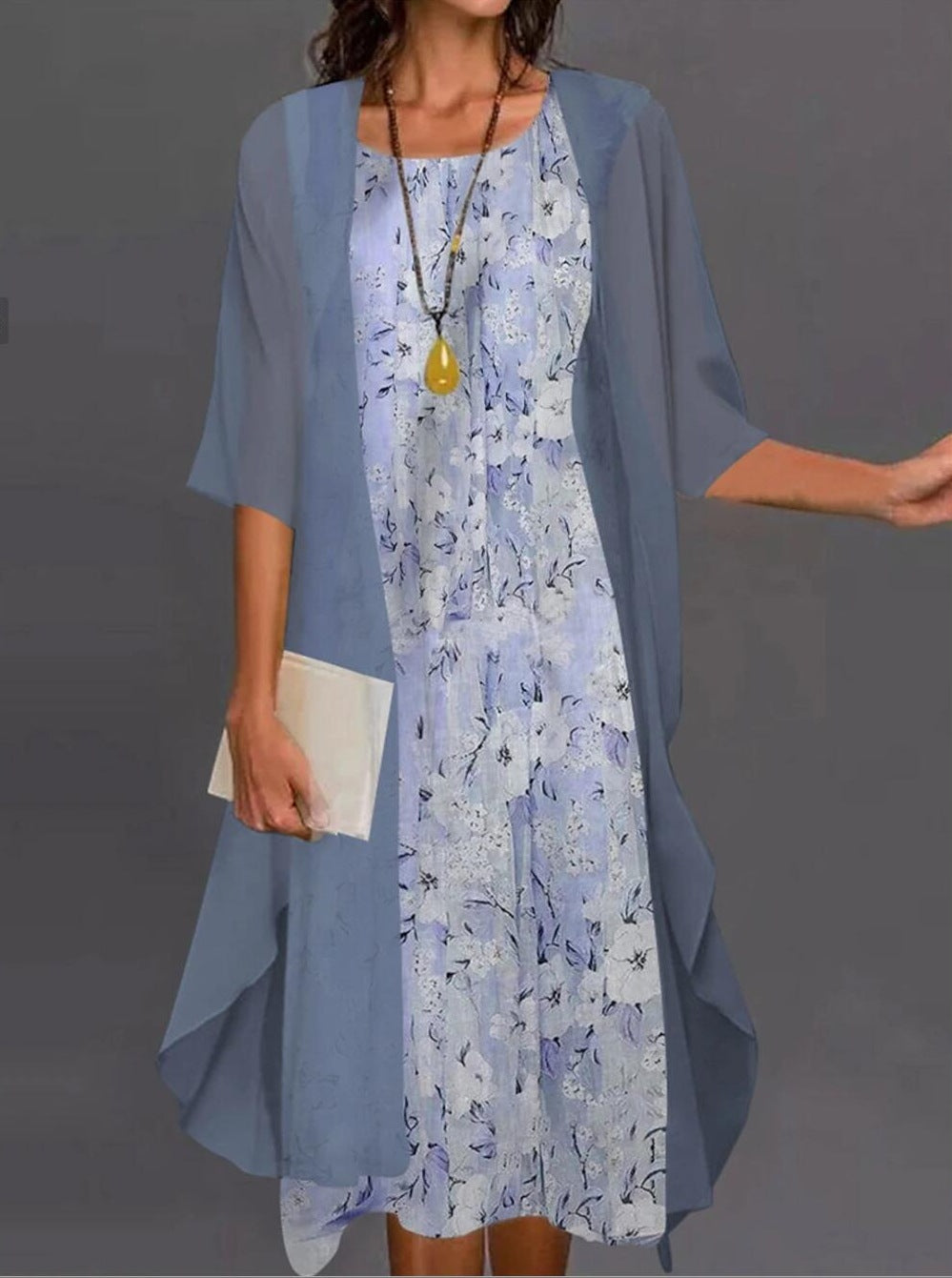 Women's Chiffon Two-Piece Dress Set