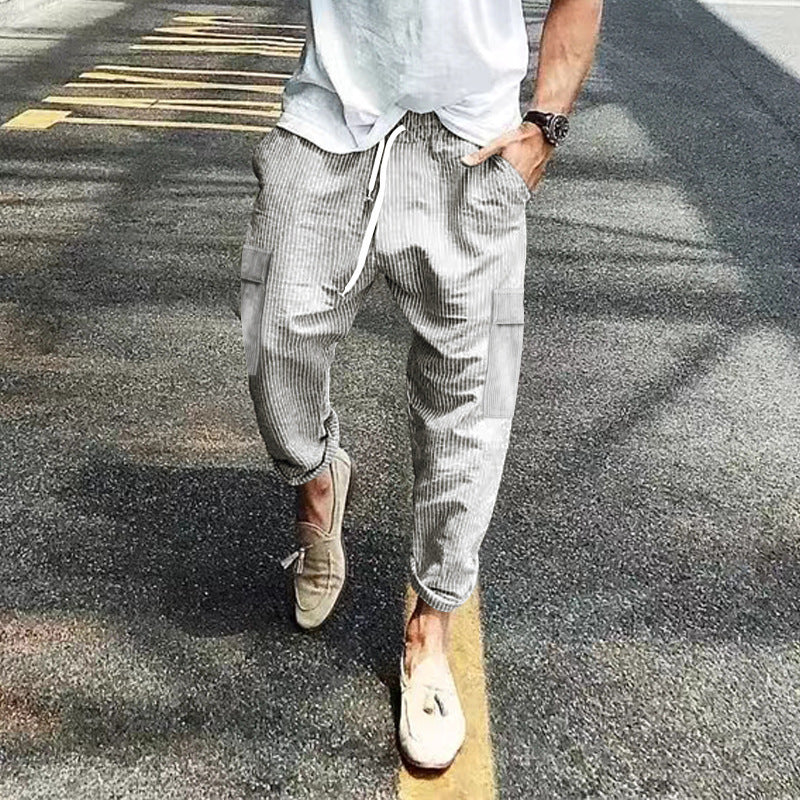 Men's Straight-Leg Corduroy Pants