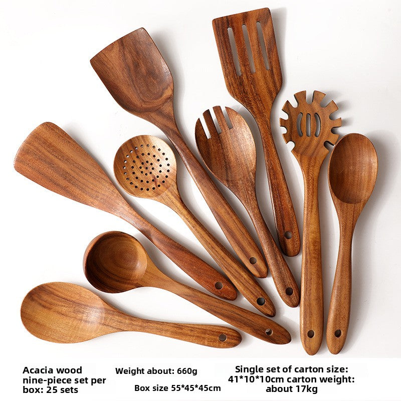 Acacia Wood Kitchen Utensil Set