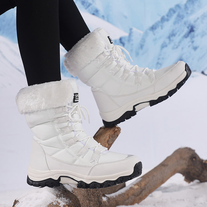 Fleece-Lined Winter Snow Boots