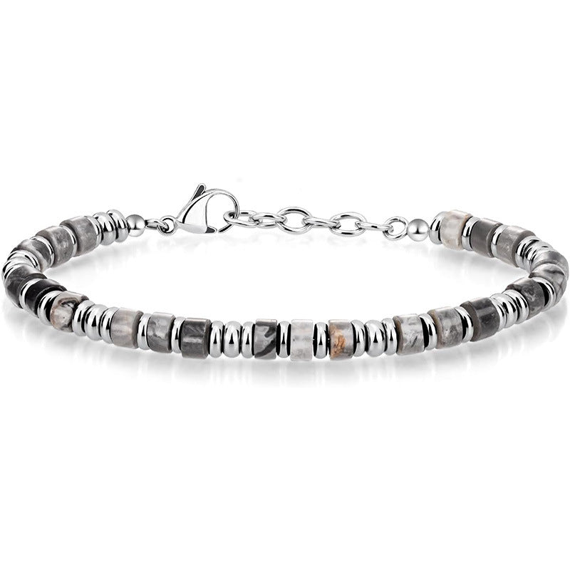 Natural Crystal Bead Bracelet for Men