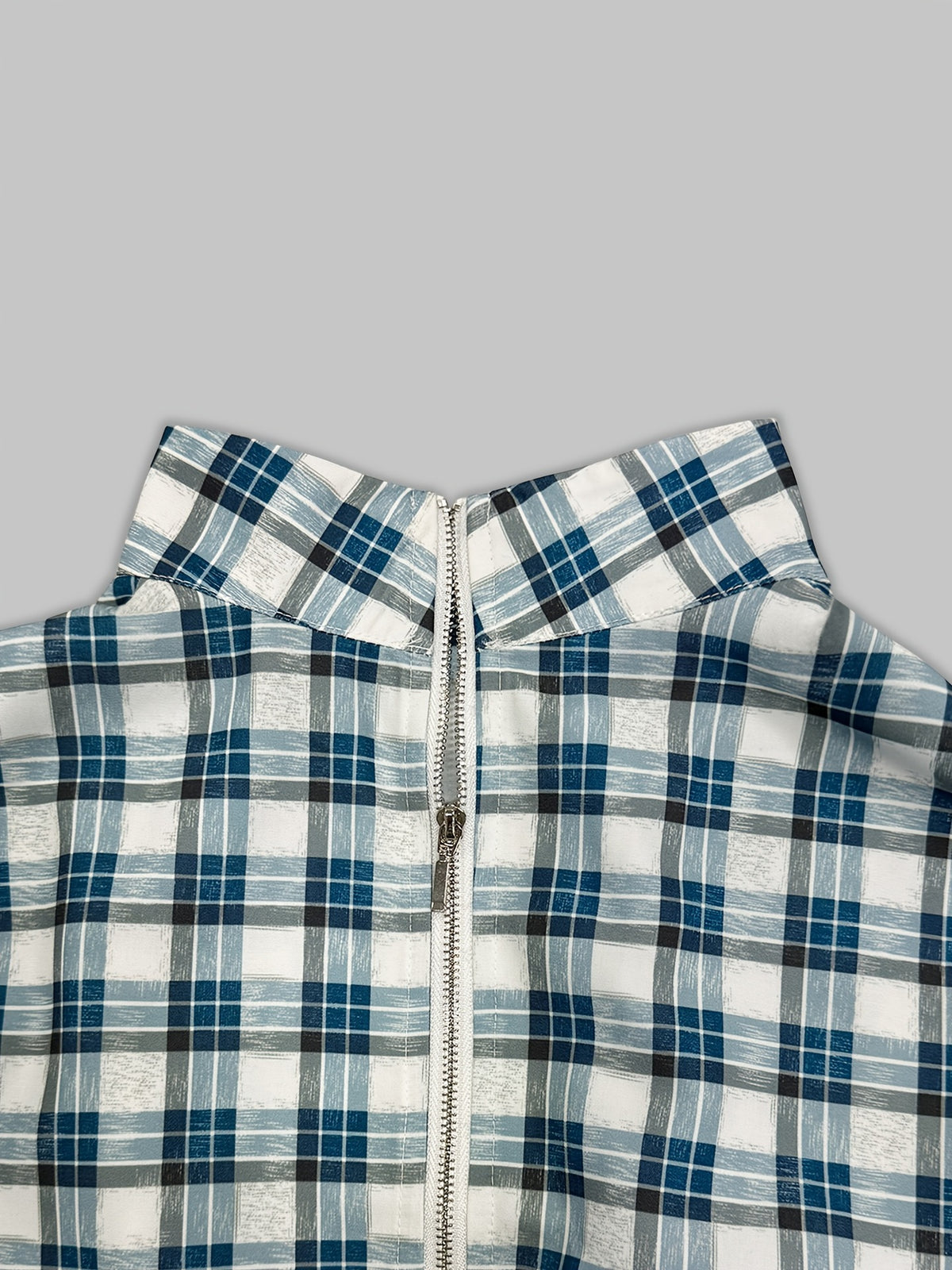 Women's Plaid Top and Wide-Leg Pants Set