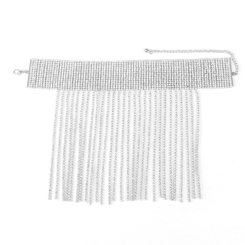 Rhinestone Tassel Anklet