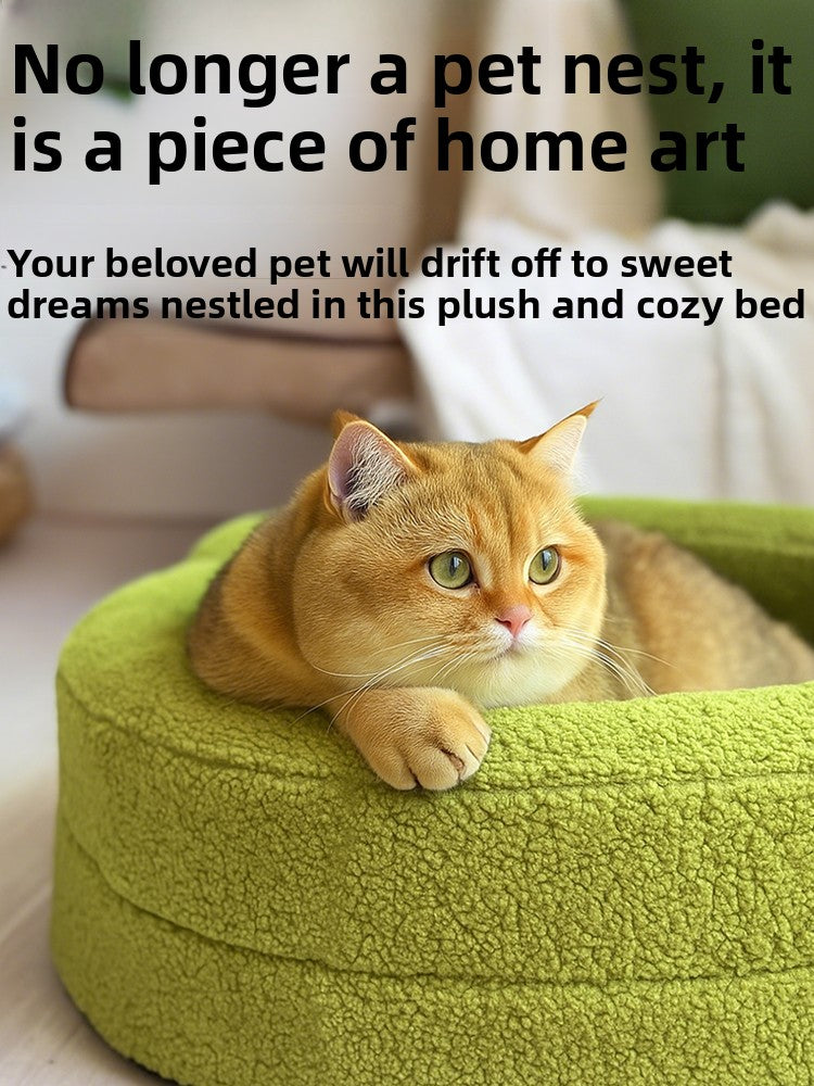 Round Plush Pet Bed