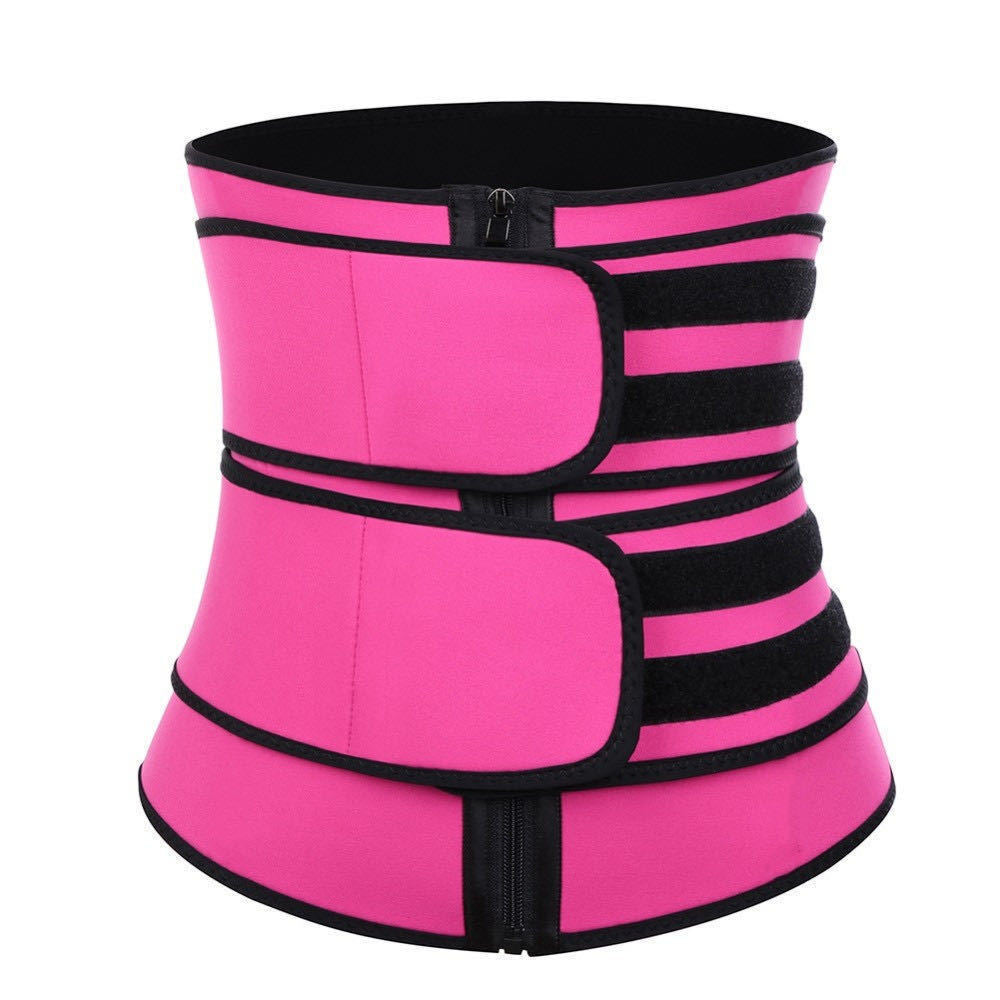 Adjustable Waist Support Compression Belt in Rose Red Dual-Belt Ver2.0