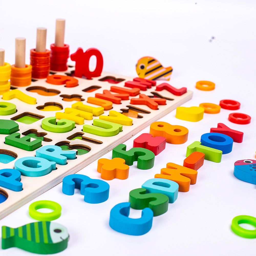 Wooden Magnetic Alphabet and Number Board