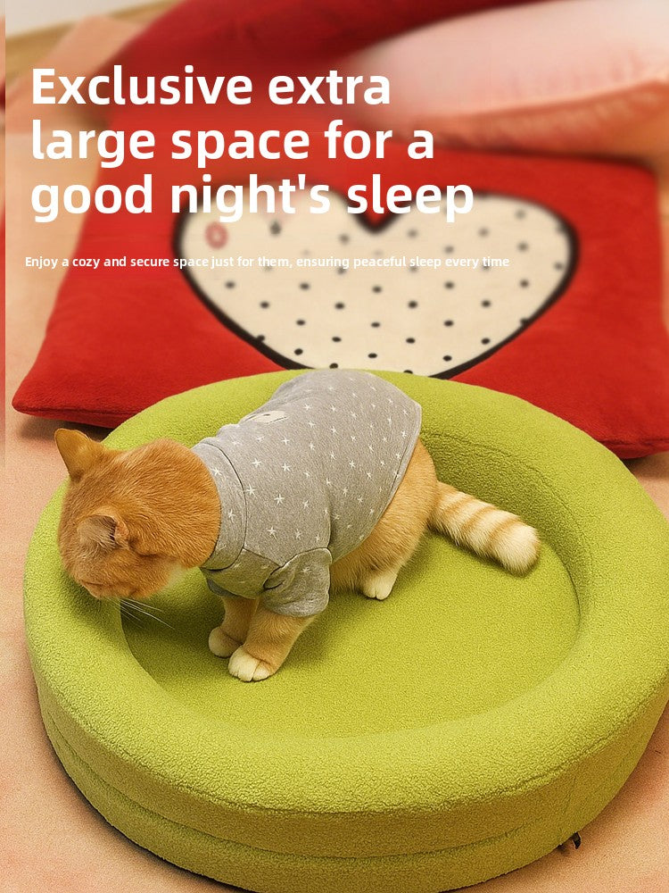 Round Plush Pet Bed