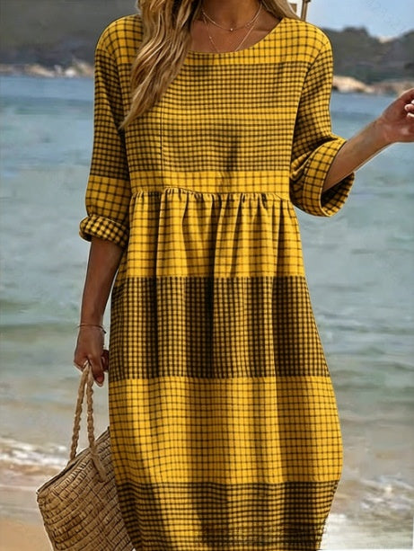 Women's Loose Fit Floral Print A-Line Dress