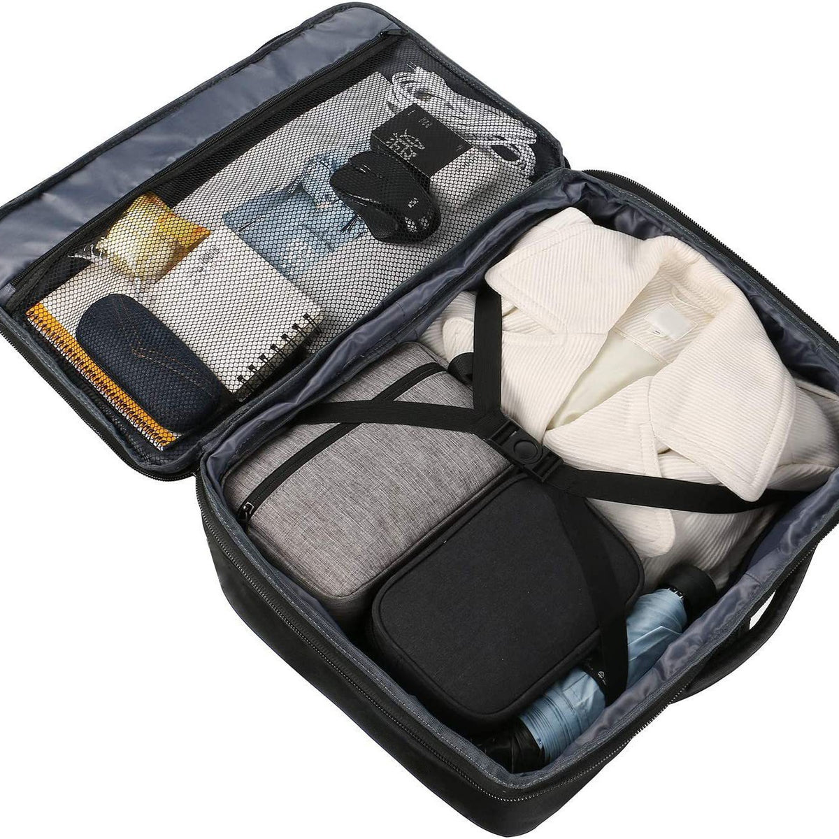 Expandable 55L Travel Laptop Backpack - expanded