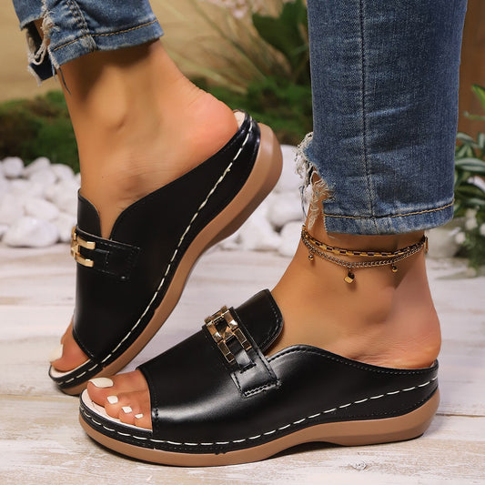 Women's Peep-Toe Wedge Sandals