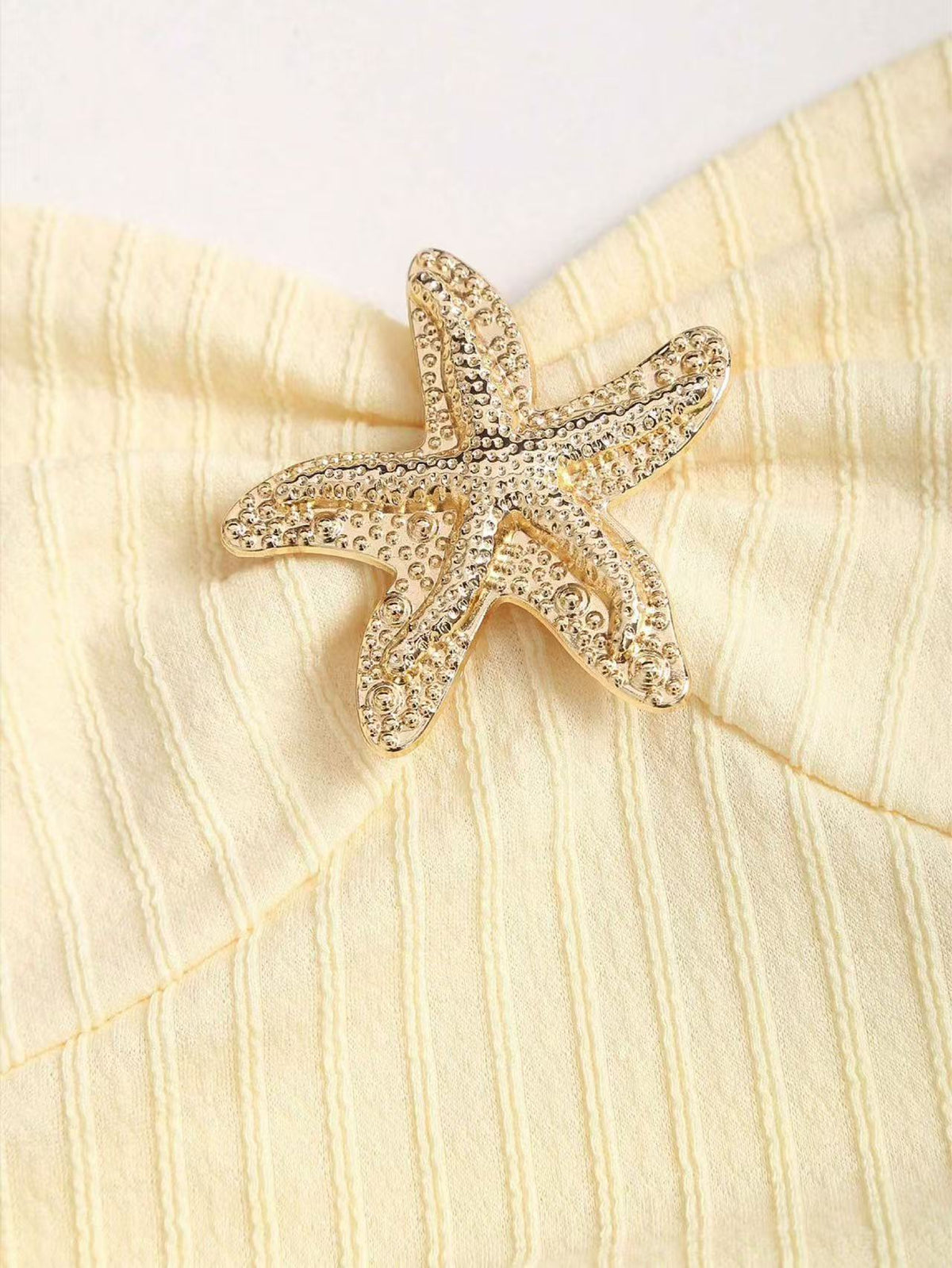 Women's Halter Neck Starfish Knitted Mini Dress