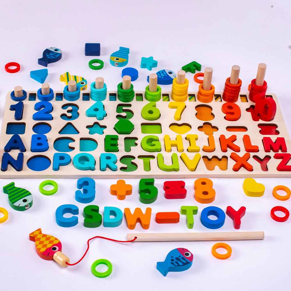 Wooden Magnetic Alphabet and Number Board