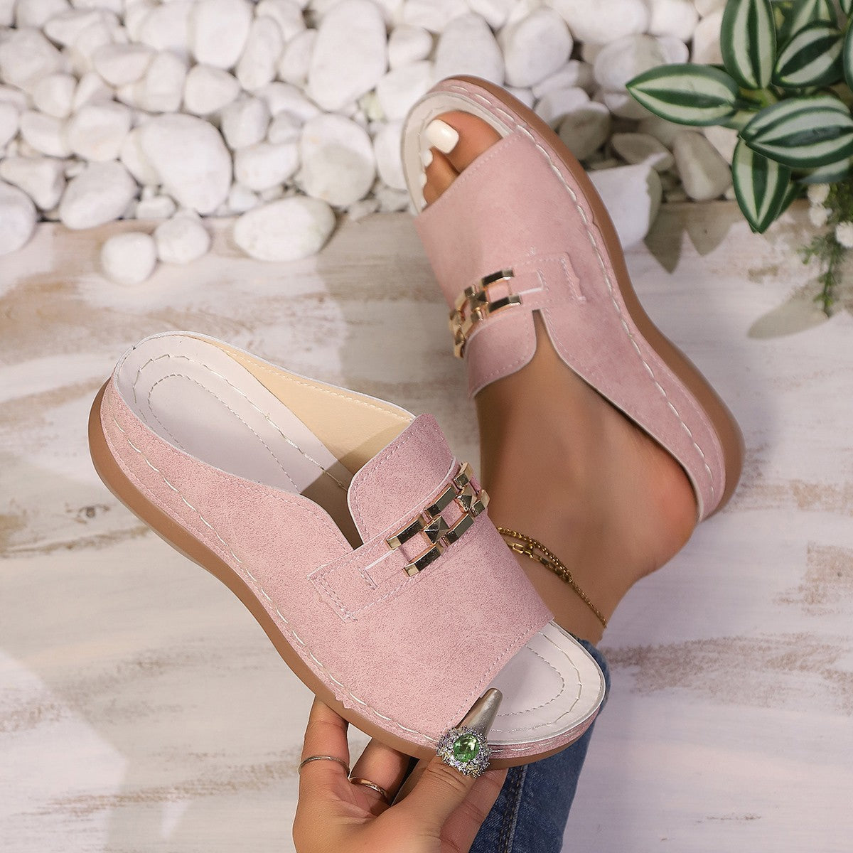 Women's Peep-Toe Wedge Sandals
