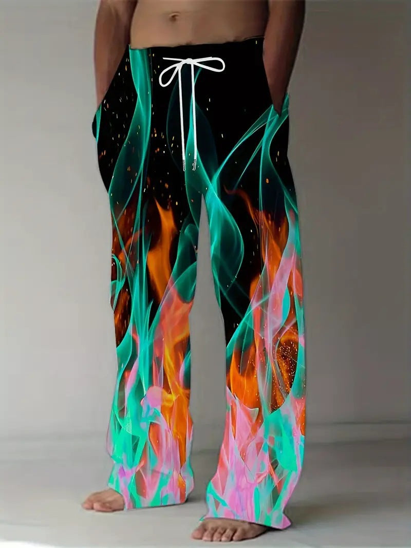 Unisex 3D Print Straight-Leg Pants