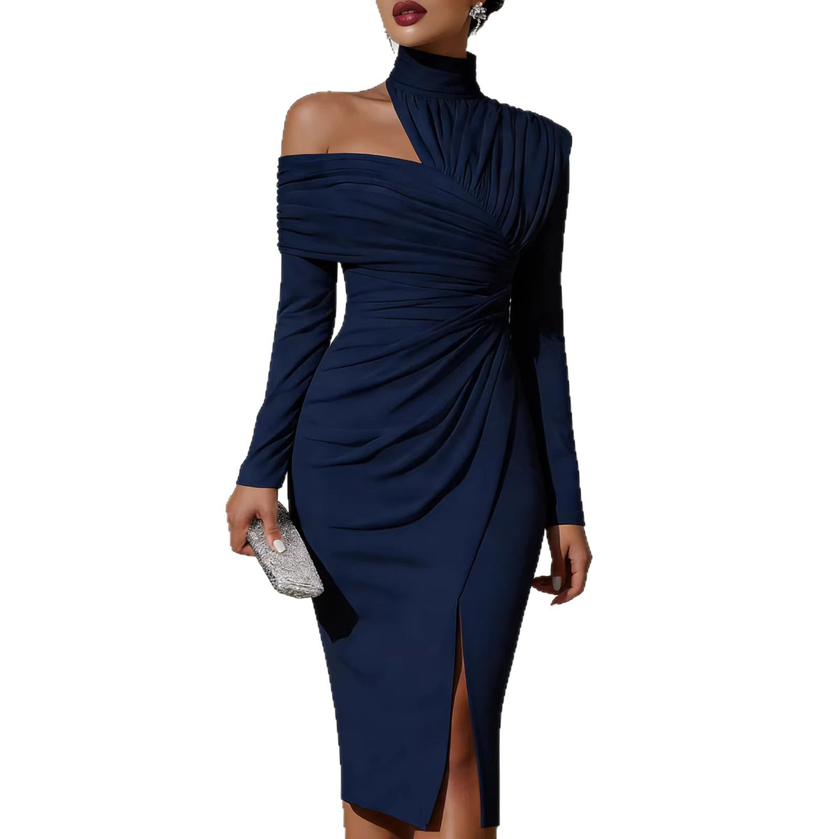 Women's Off-Shoulder Slit Dress
