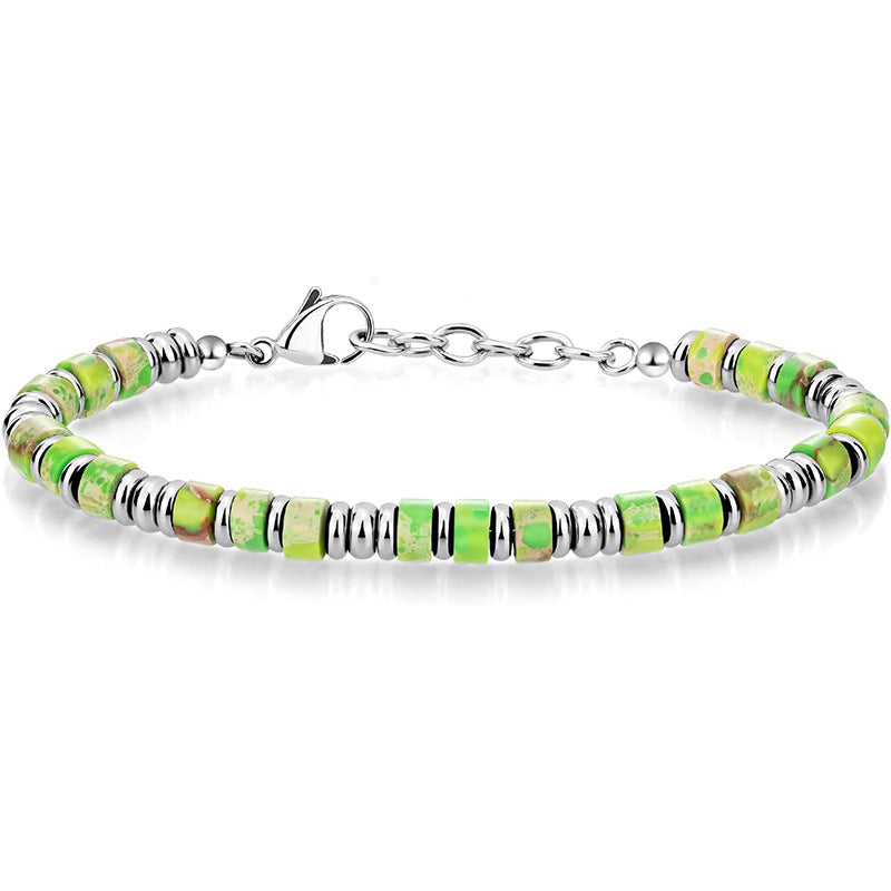 Natural Crystal Bead Bracelet for Men
