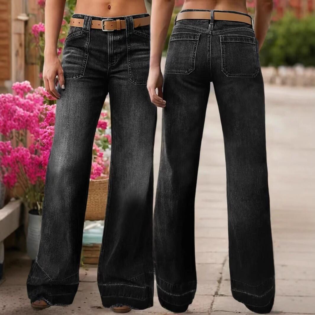 Women's Stretch Bootcut Jeans in Black