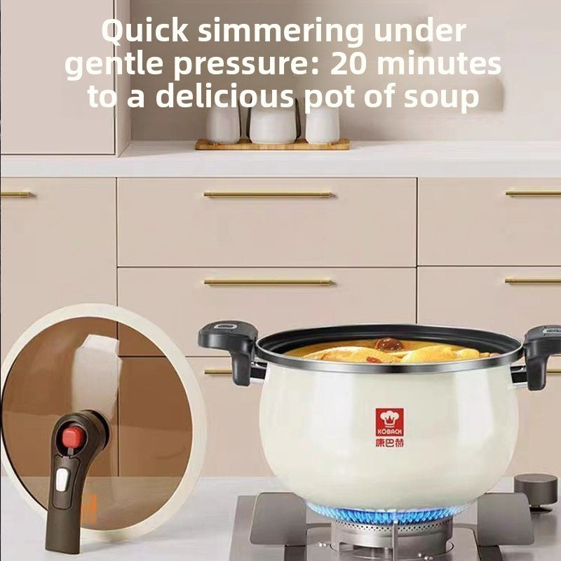 6.5L Enamel Stock Pot with Glass Lid